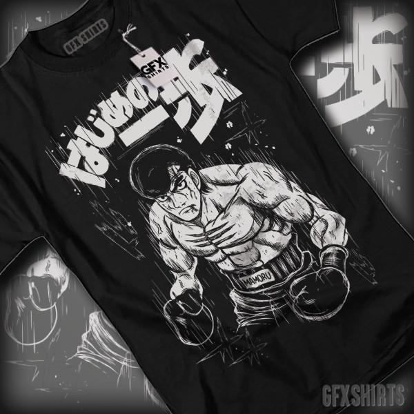 Hajime No Ippo Shirt Boxing Anime Mamoru Takamura Manga Graphic T-Shirt