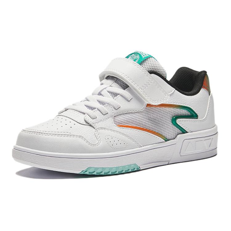 Anta Kids Comfortable Versatile Sneakers Kids Sneakers White Green 312438008-2