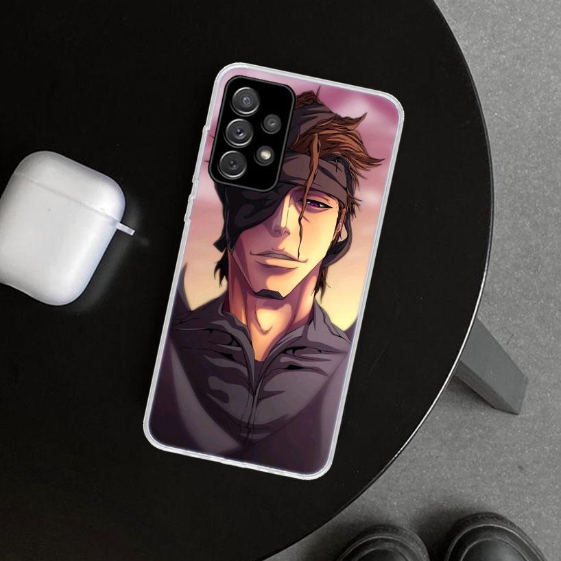 Aizen Sousuke Bleach Phone Case Cover for Samsung Galaxy A12 A22 A32 A52 A72 A02S A51 A50S A31 A20S A10S Note 20 Ultra 10 Plus G