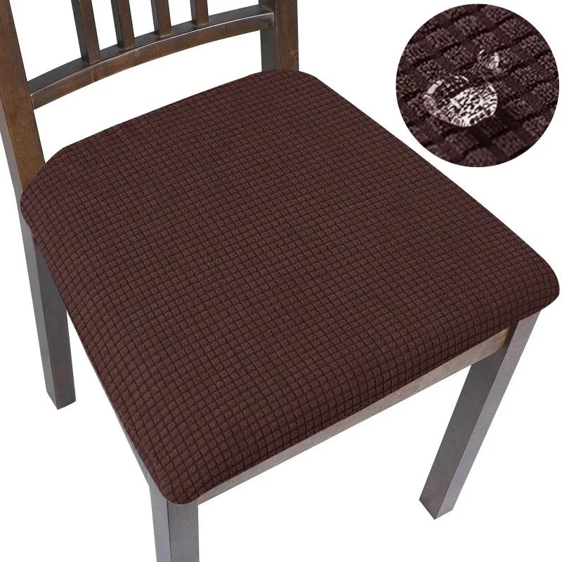 Waterproof Kitchen Chair Seat Cover Fashion Cheap Elastic Chair Covers Easy Remove Machine Washable Cushion Cover for Home