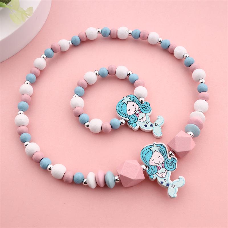 Colorful Cartoon Unicorn Beaded Necklace - Cute DIY Handmade Accessory for Girls