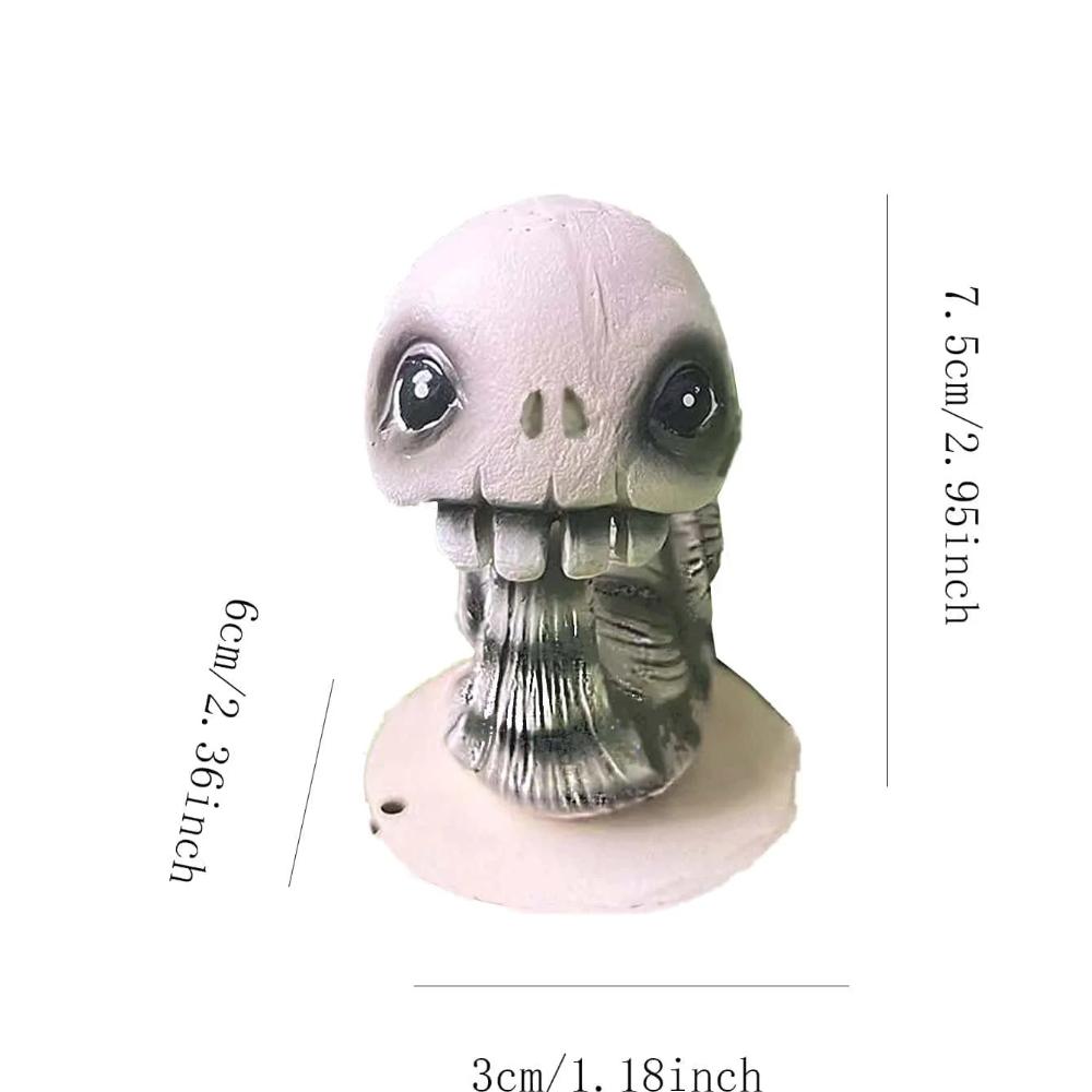 1pc- Halloween Shaking Skull Snail Decoration
