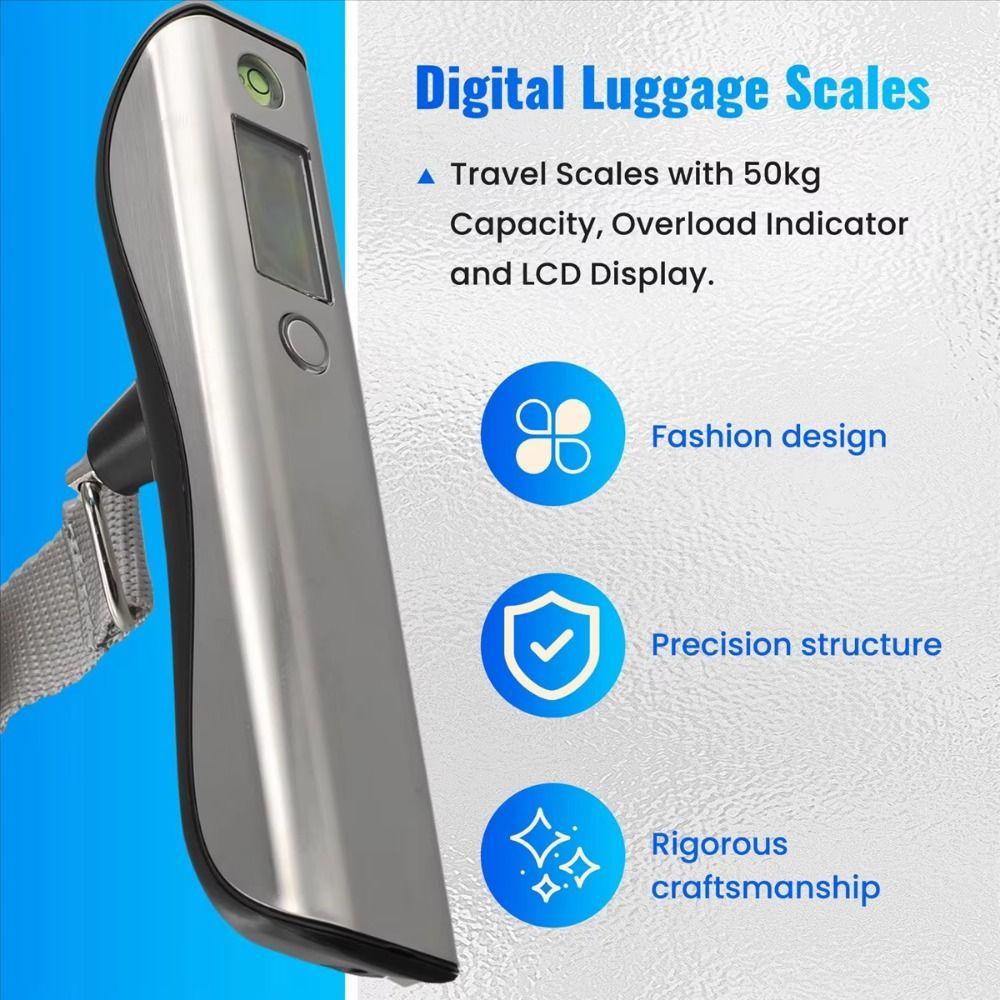 Stainless Steel Cover Travel Baggage Weight Scale Portable Hanging Scale  Baggage Weight