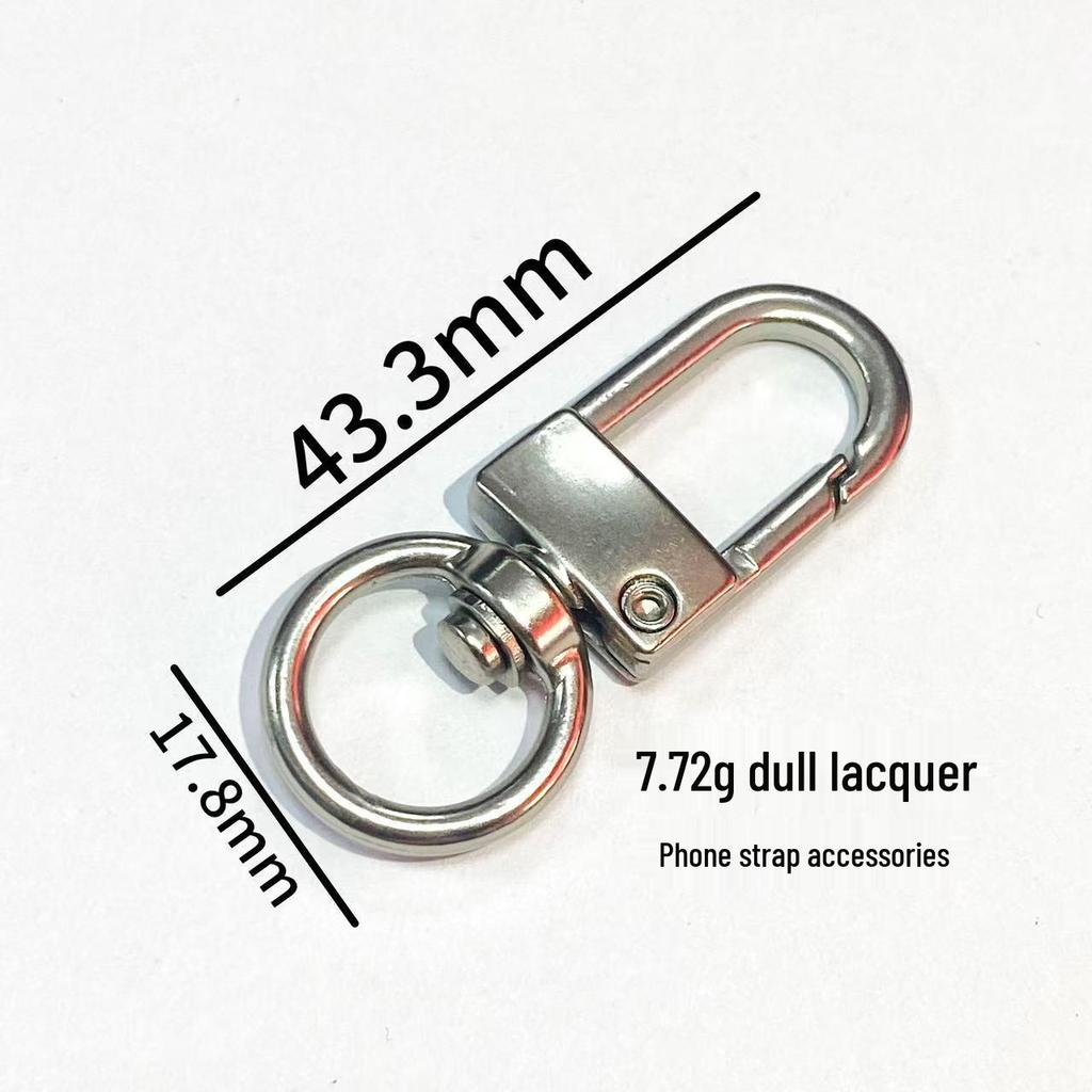 Gold Dog Buckle Zinc Alloy Phone Lanyard - Versatile DIY Hanging Chain Accessory