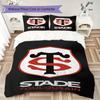 Stade Toulousain Pattern Bedding uilt Set uilt Cover Pillowcase Home Decoration Birthday Gift (1 * duvet cover + 2 * pillowcase without core)178