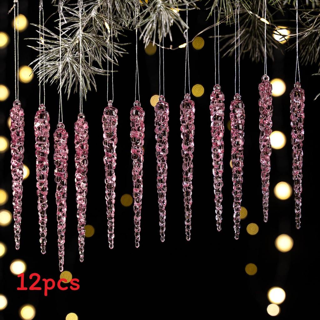 Christmas Broken Acrylic Ice Pendant Decorations Set For Holiday Decor Home