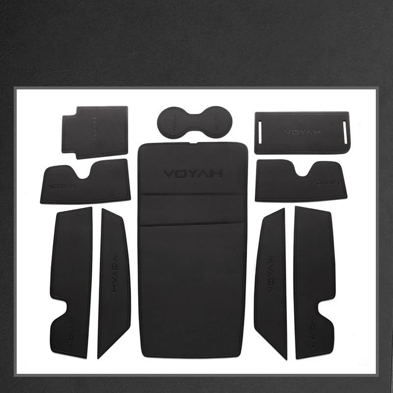 For Dongfeng Voyah Free 2021-2024 Car PU Leather Door Slot Mat Armrest Box Slot Dustproof Mat Center Control Cup Mat Accessories