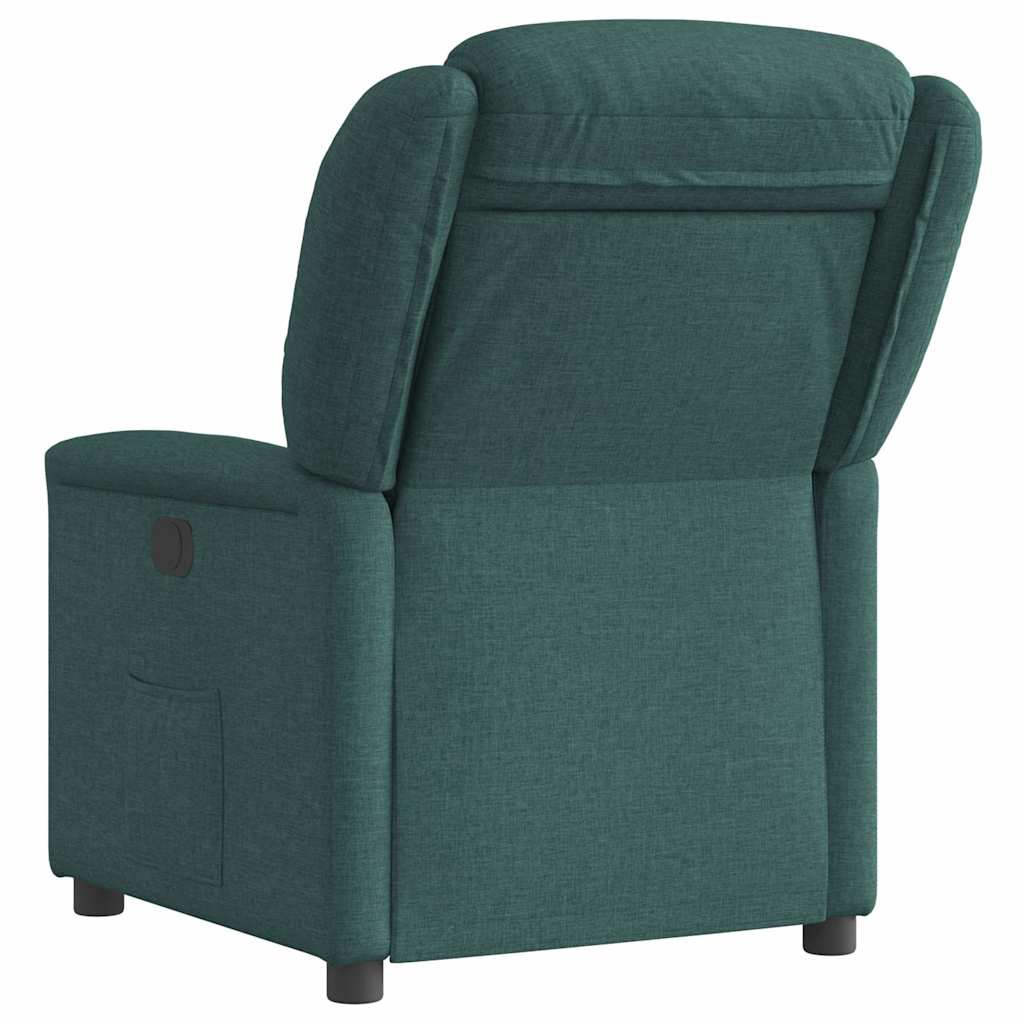 Recliner Chair Dark Green Fabric