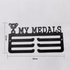 Wrought Iron Medal Display Rack with Decorative Hooks
