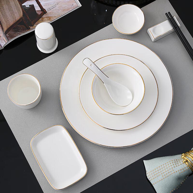 Luxury Gold Rim Bone China Bone Dish