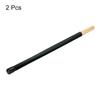 Uxcell Bamboo Drumstick Brushes, Black, 1 Pair, for Jazz Acoustic Playing and Music Lovers Percussion