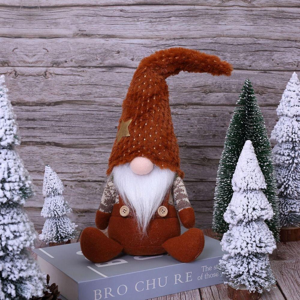 Handmade Plush Knitted Doll Cute Faceless Doll Crafts Christmas Toy  Photo Props