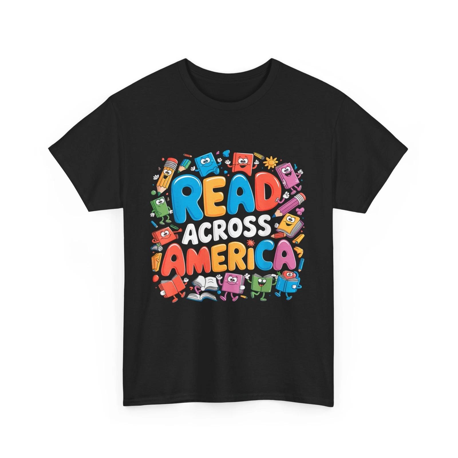 

Read Across Shirt, America Reading Day Books Lovers Bookish Women Men T shirt M