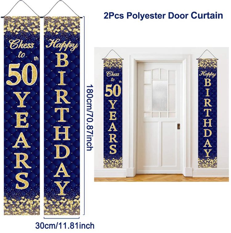 

С днем рождения, занавеска для двери, фон 30, 40, 50-й день рождения, баннер для двери крыльца, праздничные атрибуты, декор для вечеринки на открытом воздухе
