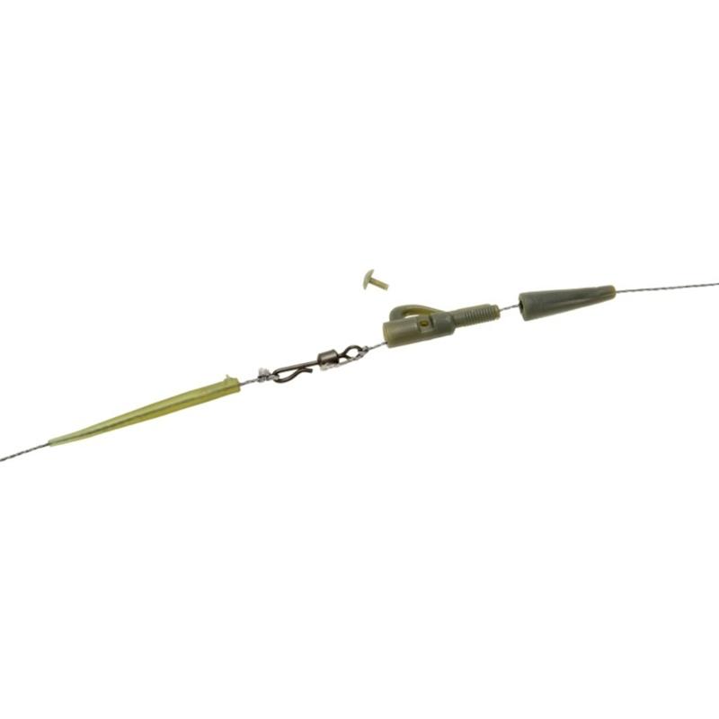 50pcs Anti Entanglement Sleeves Fishing Tackle Leads Clip Fast Change Swivels Tail Rubber Fishing Accessory for Rigs