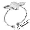 Punk Male Jewelry Mushroom Bone Moon Star Ring Stainless Steel Adjustable Rings For Women Men Accessories Leaf Finger Bague Gift
