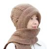 Women's Winter Fleece-Lined Hat & Scarf Combo: Thick, Warm, Windproof & Snowproof
