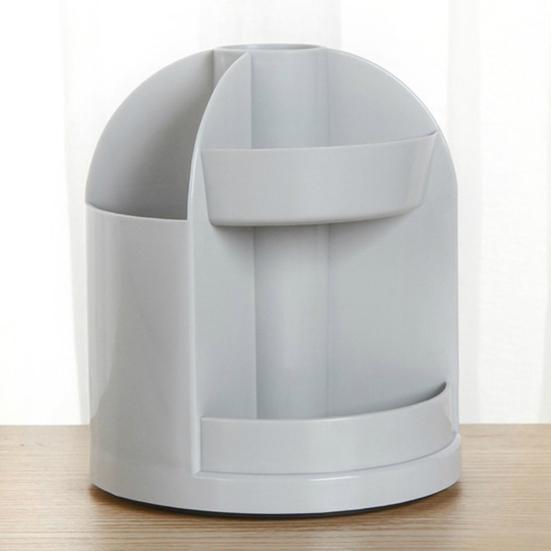 Pen Holder Makeup Organizer Creative Multi-Grid Design 360-degree Rotatable Easy Access Versatile Storage Box
