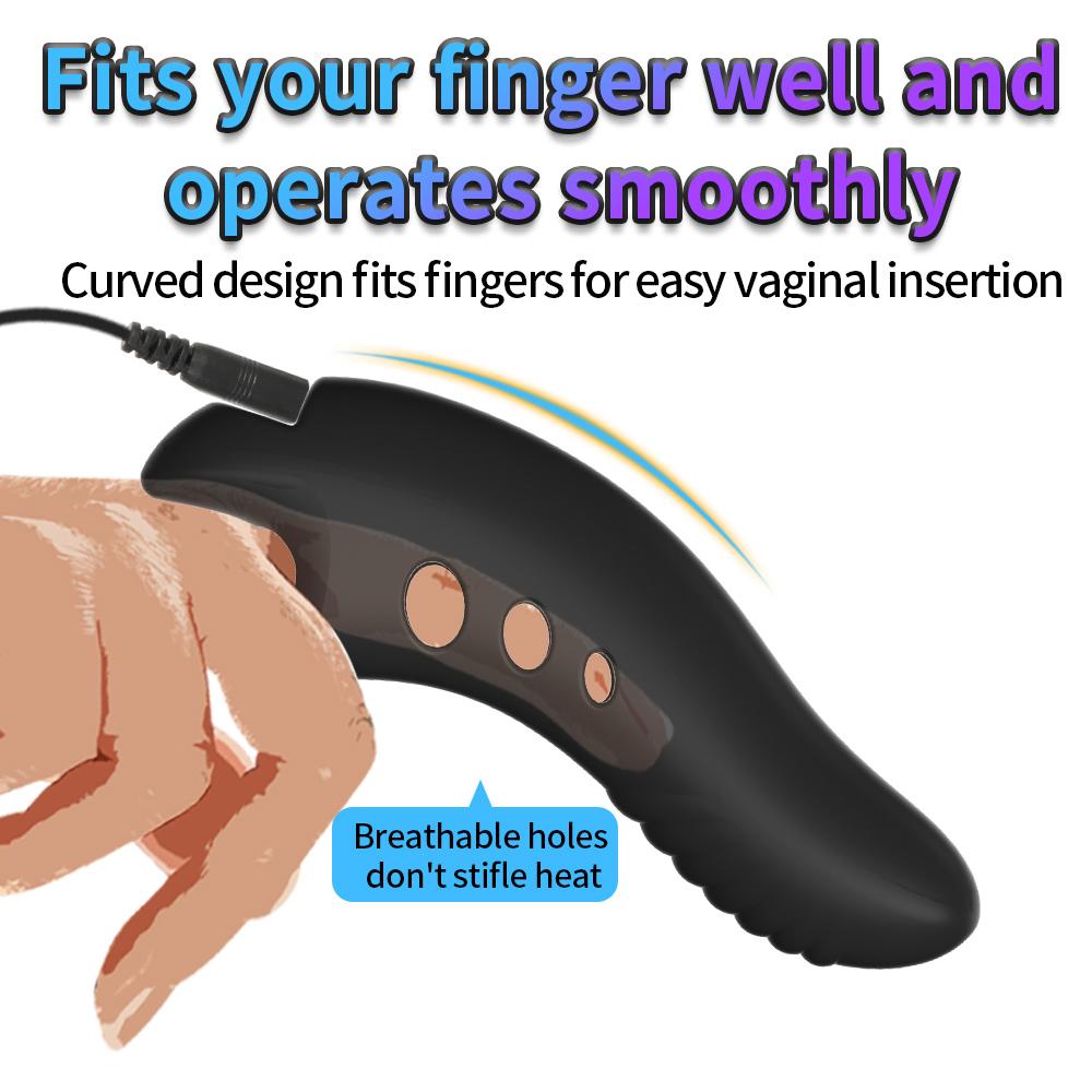 Elektrischer Fingerhülle Stoßdämpfer Klitorisstimulator G-Punkt Vibrator Analplug Buttplug Weibliche Masturbation Orgasmus Sexprodukt
