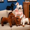 Cute Standing Position White Pony Doll Plush Toy Zodiac Horse Doll Year of the Horse Mascot Children's Ragdoll Doll