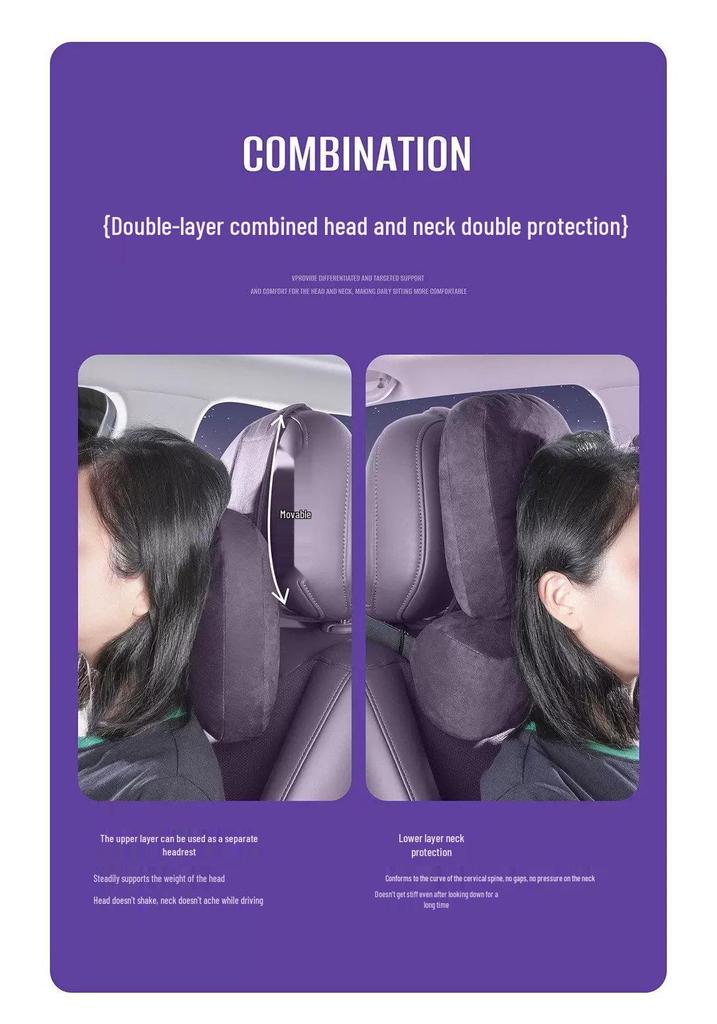 Leapmotor C10 Original Headrest & Lumbar Support Cushion – Universal Fit for 27 Models, All-Season Comfort Car Accessory.