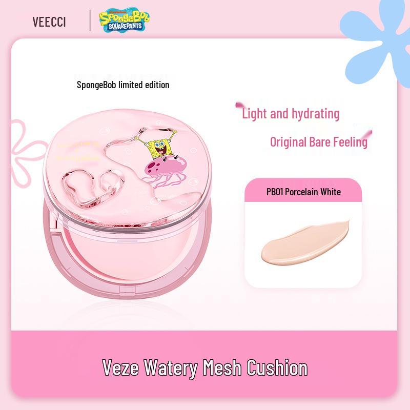 

VEECCI Watery Mesh Cushion: Long-Lasting Moisturizing Concealer Foundation Cream