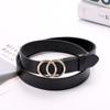 New Ins European and American Double G Buckle Belt for Women, Decorated Denim Student Belt, Versatile Belt for Ladies