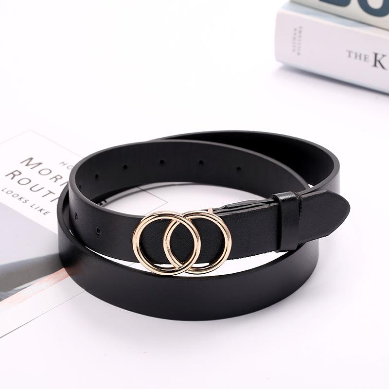 New Ins European and American Double G Buckle Belt for Women, Decorated Denim Student Belt, Versatile Belt for Ladies