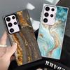 Gold Granite Marble Pattern Shockproof Phone Case for Samsung Galaxy S26 Edge S25 Ultra S24 FE S23 Plus S21 Cover Anti Fall Fund