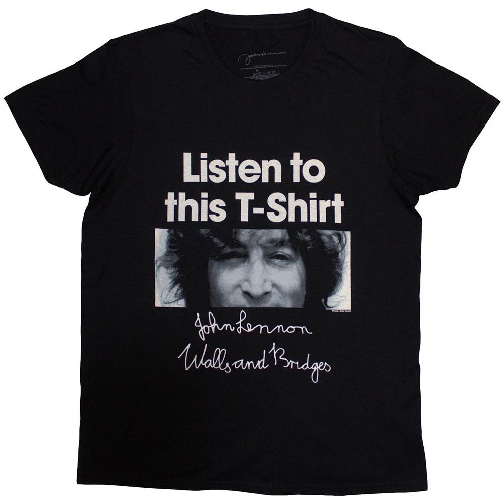 John Lennon Listen Lady Authorized Men s T-Shirt XL