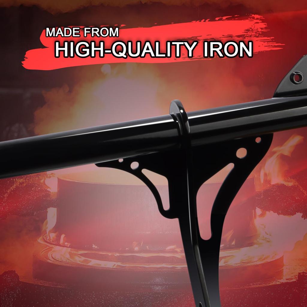 WOWTK Highway Peg Crash Footpeg Engine Guards for Harley DynaMid Control Models Street Bob Fat Bob Low Rider Wide Glide Gloss Black Bars/Highway