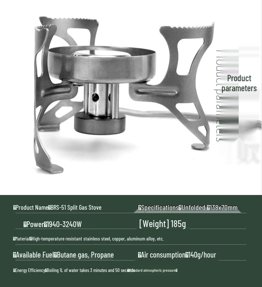 Portable High Mountain Windproof Mini Camping Gas Stove with Powerful Flame for Boiling Water