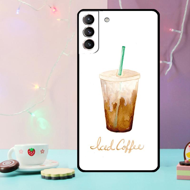 Coffee Wine Cup Phone Case For Samsung Galaxy S25 Ultra S20 S21 S22 S23 S24 Plus S9 S10 S24 FE S25 FE Cover