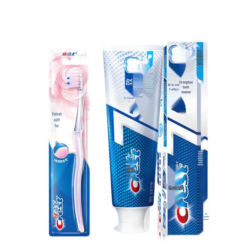 Crest Velvet Gum Care Toothbrush & 7-Effect Toothpaste Combo