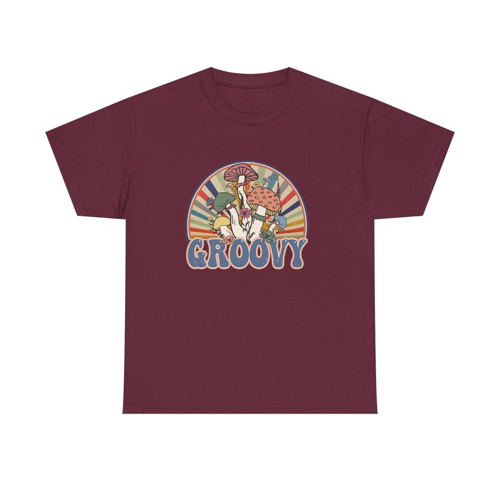 Groovy Pilz T-Shirt - Regenbogen Magischer Pilz T-Shirt Geschenk