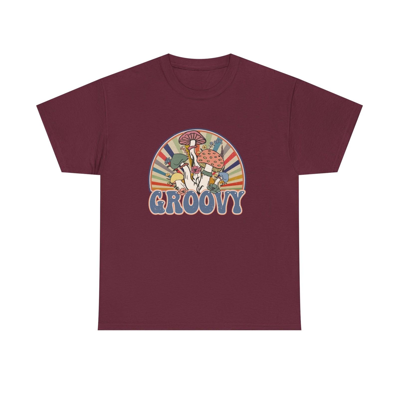 Groovy Mushroom T-Shirt -Rainbow Magic Mushroom Tee Shirt Gift 2XL