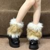 Y2k Winter Leg Warmers Furry Leg Warmers Fashion Boot Socks  Women Girls
