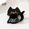 Black Cat Spider Witch Hat Accessories Halloween Cartoon Hair Clips for Women Girls Acrylic Glitter Pumpkin/Ghost/Bat/Cat Small Holiday Gifts