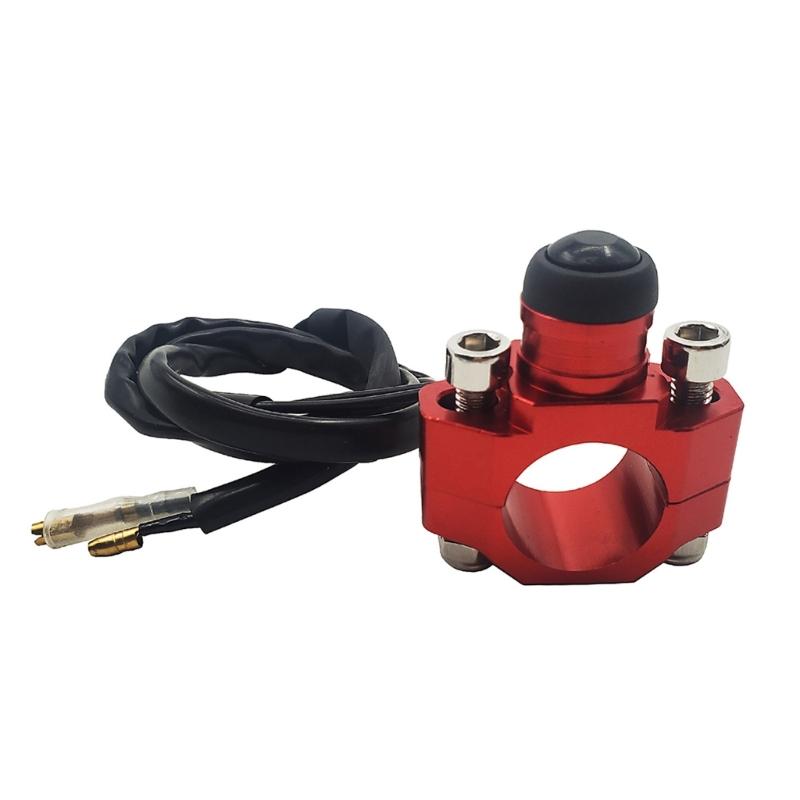 Aluminum Motorcycle Stop Start Kill Switch Button for 22mm Handlebar ATV Dirt Pit Bike Quard with Mounting Backplate