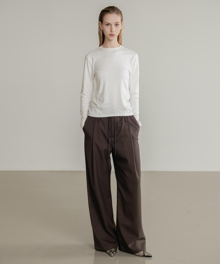 SSIN AND LEE (W) Active Long Sleeve Jersey Top Ivory