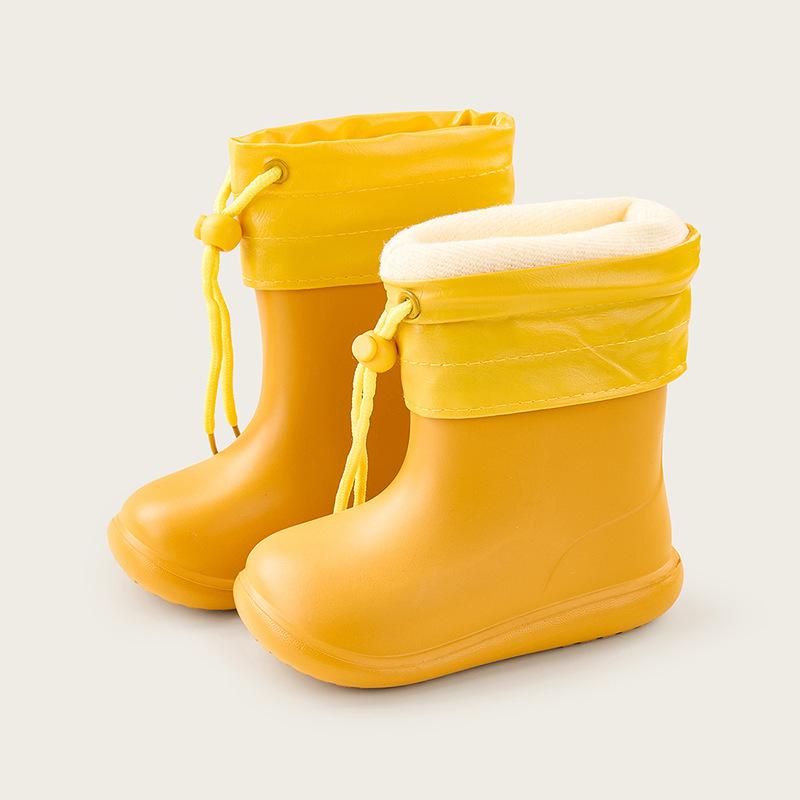 Happy Mary Children's Rain Shoes Boys Soft Sole Lightweight Children Boys and Girls Medium Rain Boots Children's Water Shoes