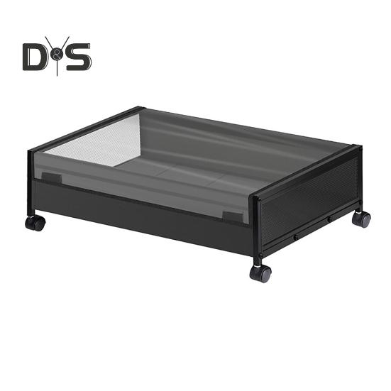 

Ящик для хранения под кроватью с вращающимися на 360 градусов роликами, дизайном ручки, застежкой-молнией, большой вместимостью, пылезащитным контейнером для хранения одежды и одеял L чёрный