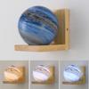 Wood Wall Lamp Nordic Starry Sky Planet Wall Sconce Children's Room Bedroom Bedside Glass Wall Lights for Home Decor