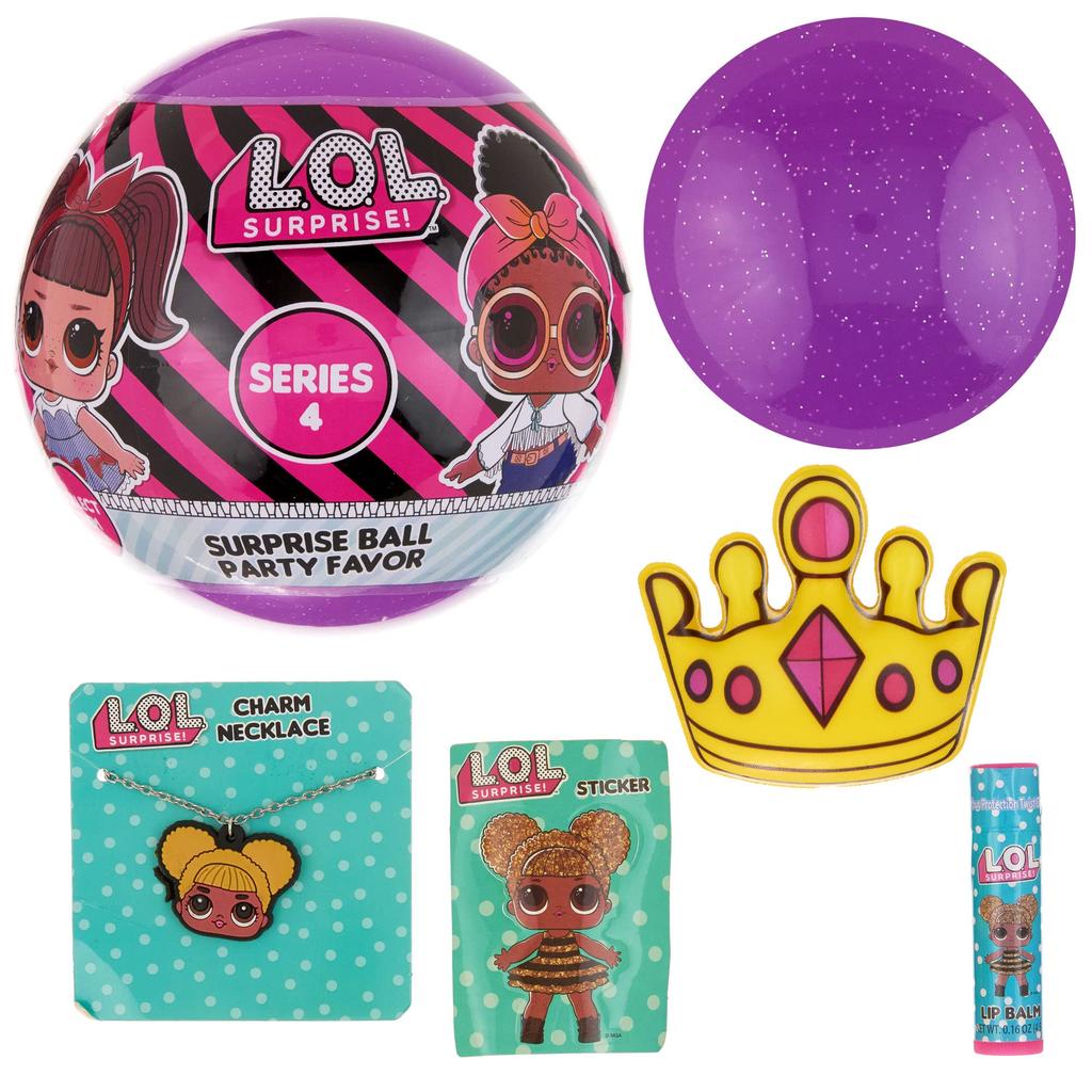 Kids Birthday Party Glittering Surprise Balls Featuring Your Favorite Characters from Series L.O.L. Surprise! Surprise. Favors, 1.
