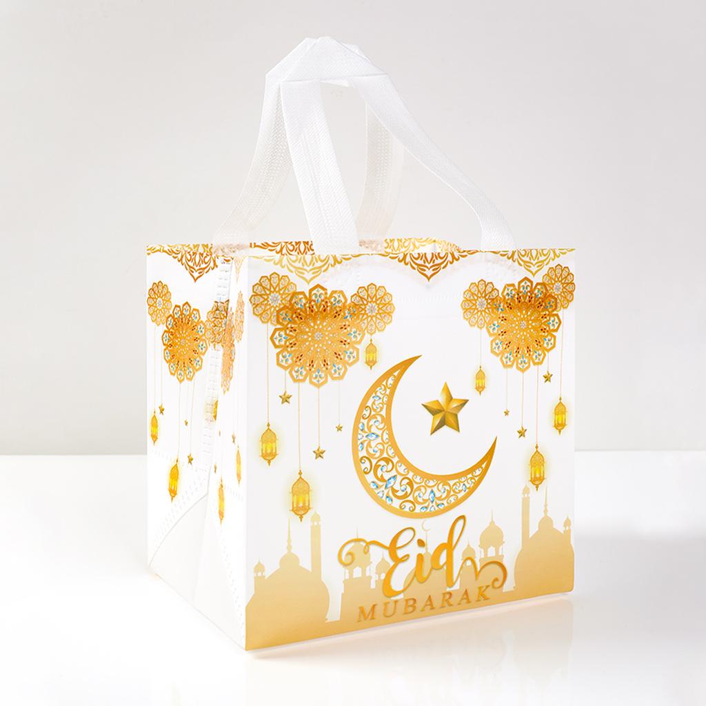 Star Moon Eid Mubarak Non-woven Tote Bag Ramadan Decoration 2025 Islamic Muslim Party Gift Decor Al Adha Gifts Ramadan Kareem