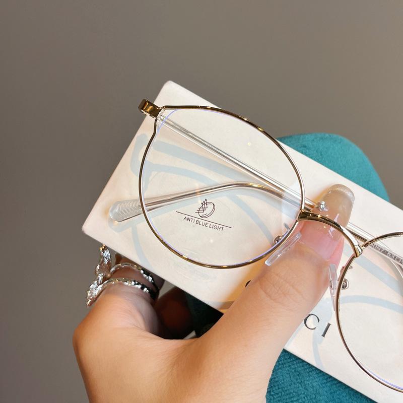 Cat Eye Shape Women'S Glasses Frames New Style Anti Blue Light Eyeglass Frames Korean Stylish Women'S Glass
