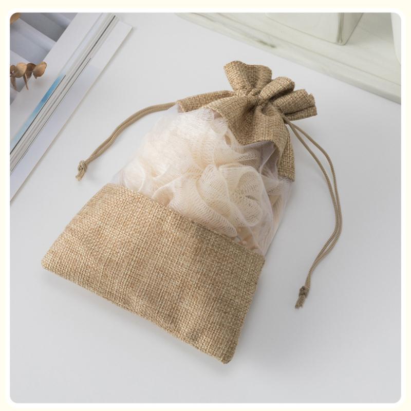 1 Set Spa Shower Gift Bag Bathing Skin Cleaning Kit Gift For Women Sisal Bath Flower Foot File Kit Back Scrubber Gloves Massager