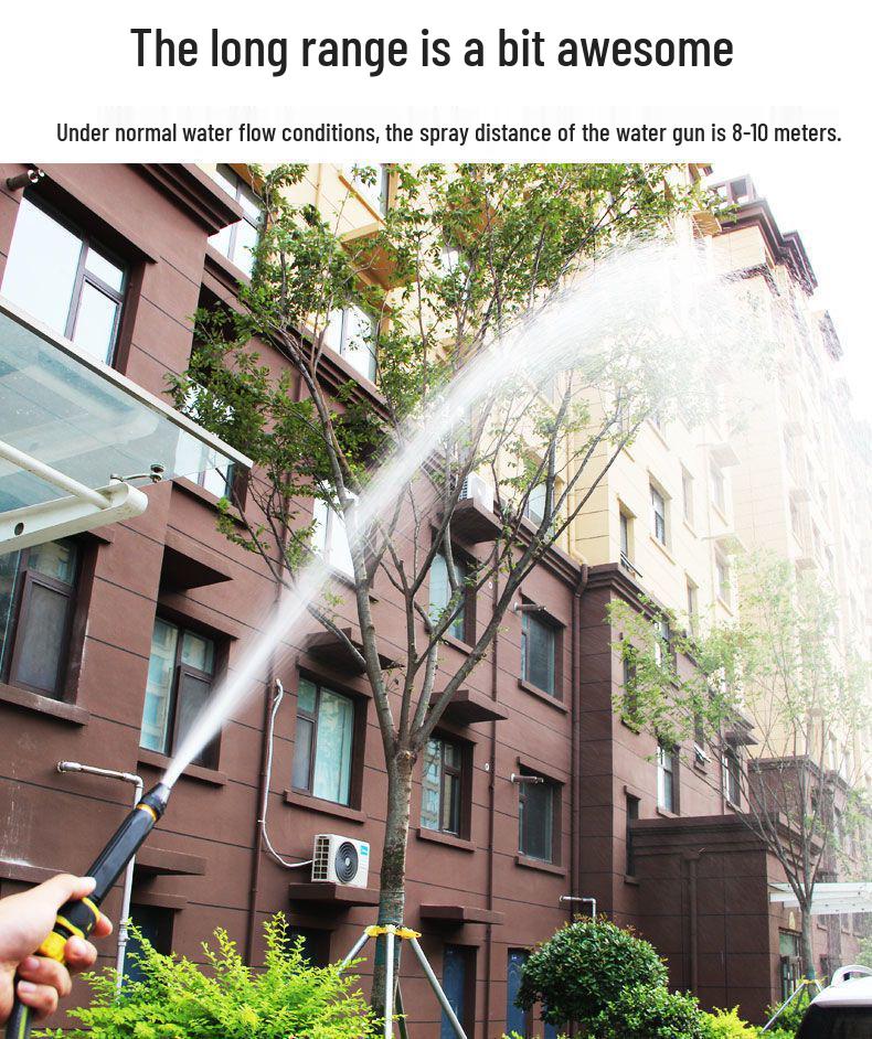High-Pressure Car Wash Hose Set: Direct Spray Nozzle for Car Washing & Gardening
