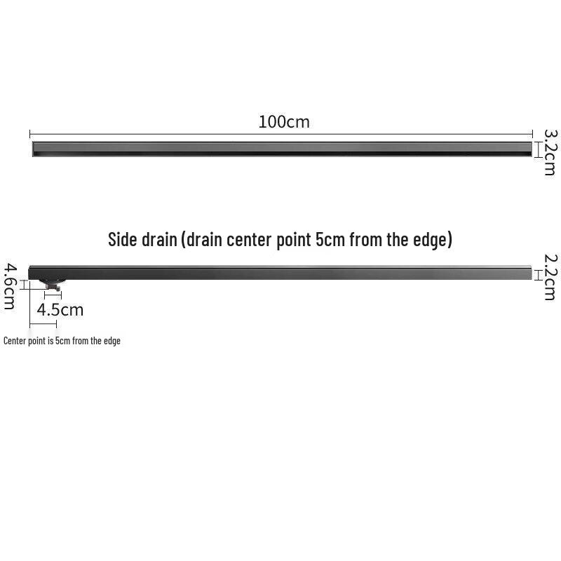CHENDU 3.2x100CM High-Flow Bathroom Floor Drain