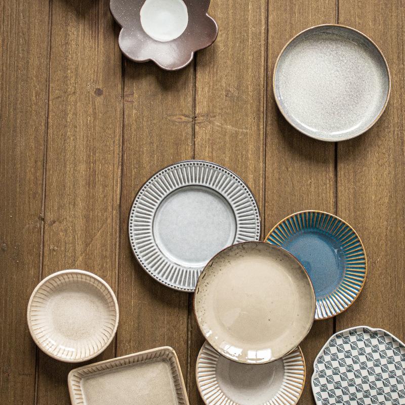 One Thing Multi-Purpose Japanese Bone Saucer Ceramic Household Plate Dried Fruit Snack Plate Vegetable Plate Dining Table Garbage Plate Tableware Smal
